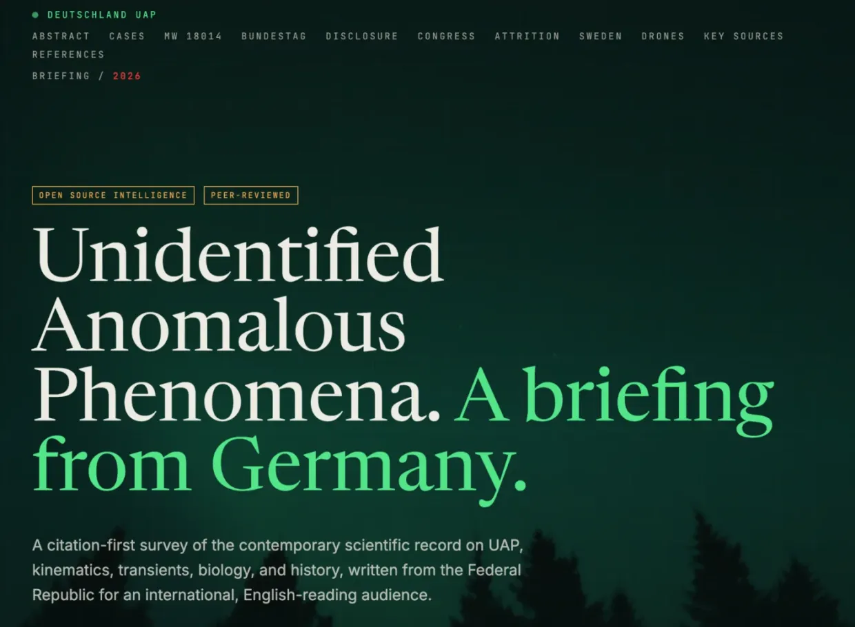 Deutschland UAP — Briefing from Germany