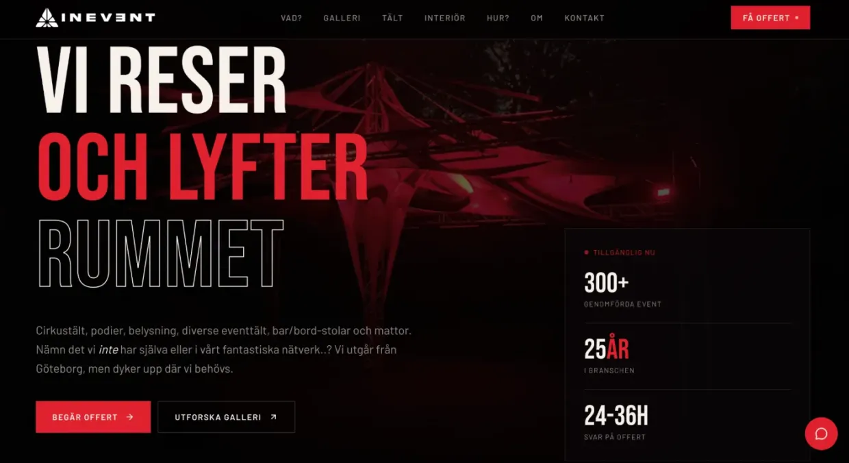 InEvent Göteborg — Vi reser och lyfter rummet